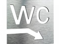 Semn pentru wc la dreapta in jos